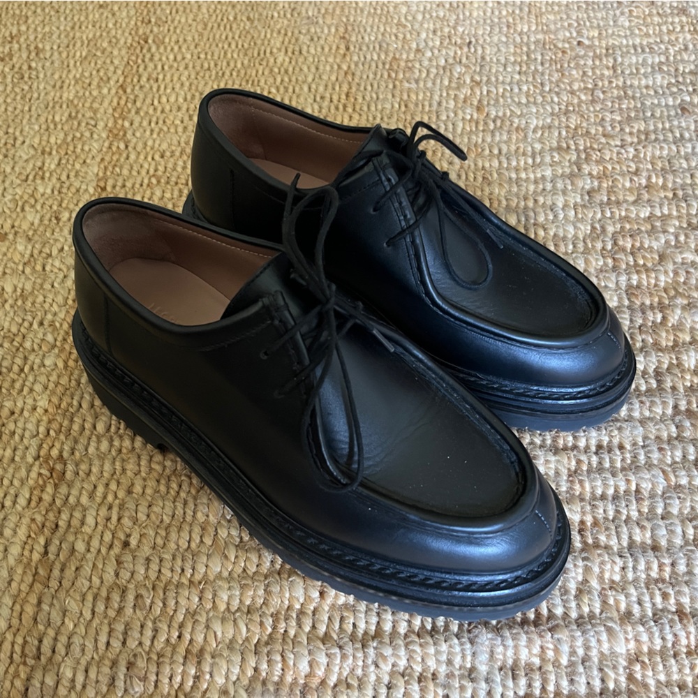 Legres Black Leather Derbys